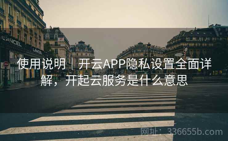 使用说明｜开云APP隐私设置全面详解，开起云服务是什么意思