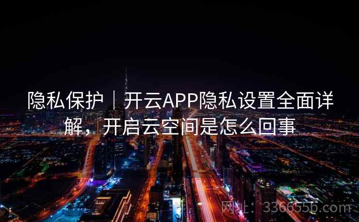 隐私保护｜开云APP隐私设置全面详解，开启云空间是怎么回事