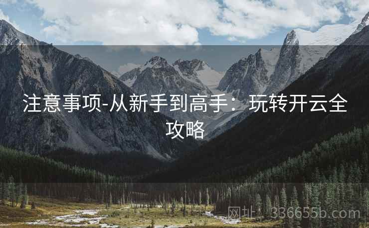 注意事项-从新手到高手：玩转开云全攻略